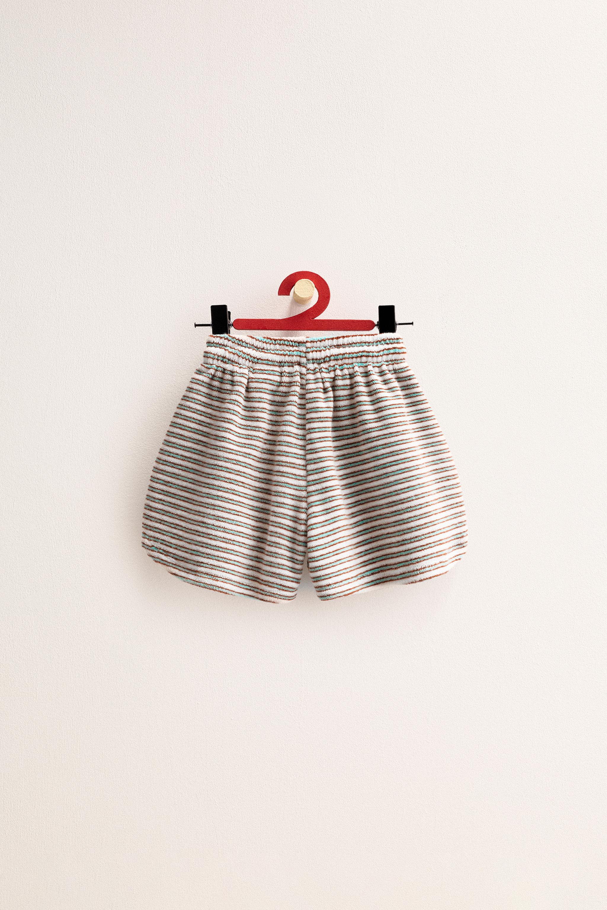 ZARA TIMELESS - STRIPED TERRYCLOTH SHORTS